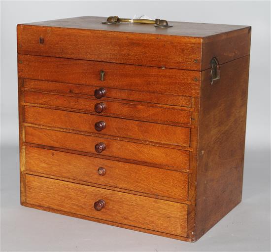 A Victorian mahogany collectors chest